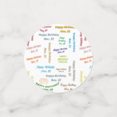 Table Confetti November, 22 Geburtstag Konfetti (Klein Vorderseite)