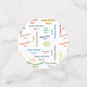 Table Confetti Oktober, 5 Geburtstag Konfetti (Klein Vorderseite)