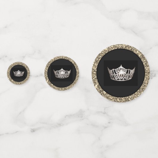 Table Confetti-Pageant Crown Mix Konfetti (Rückseiten)