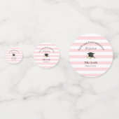 Table Confetti Pink Stripe Graduation Class 2026 Konfetti (Rückseiten)