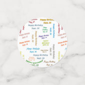 Table Confetti September, 16 Geburtstag Konfetti (Klein Vorderseite)