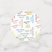 Table Confetti September, 19 Geburtstag Konfetti (Klein Vorderseite)