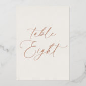 Table Eight Wedding Table Number | Real Foil Folieneinladung (Vorderseite)