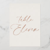 Table Eleven Wedding Table Number | Real Foil Folieneinladung (Vorderseite)