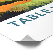 Table Mountain Africa Travel Print Poster (Ecke)