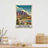 Table Mountain Cape Town - Südafrika V02 Poster (Küche)