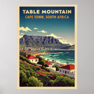 Table Mountain Cape Town - Südafrika V03 Poster