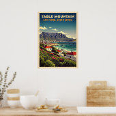 Table Mountain Cape Town - Südafrika V03 Poster (Küche)