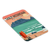 Table Mountain National Park South Africa Vintage Magnet (Rechte Seite)