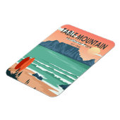 Table Mountain National Park South Africa Vintage Magnet (Linke Seite)