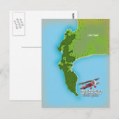 Table Mountain National Park Südafrika Karte (Vorne/Hinten)