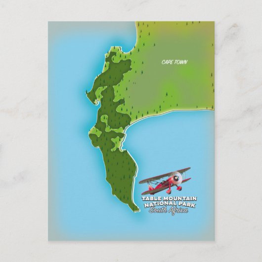 Table Mountain National Park Südafrika Karte (Vorderseite)