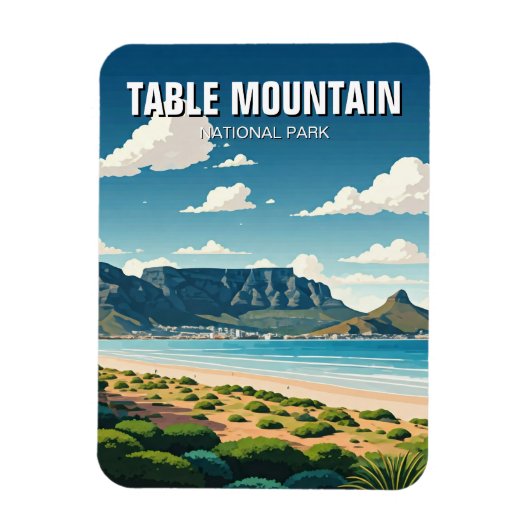 Table Mountain National Park Südafrika Magnet (Vertikal)