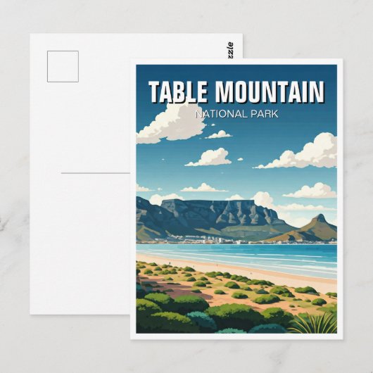 Table Mountain National Park Südafrika Postkarte (Vorne/Hinten)