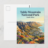 Table Mountain Nationalpark Südafrika Postkarte (Vorne/Hinten)