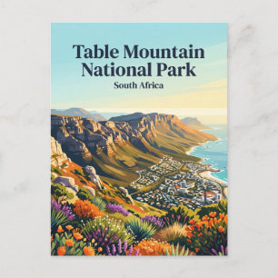 Table Mountain Nationalpark Südafrika Postkarte