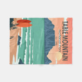 Table Mountain Nationalpark Südafrika Vintag Fleecedecke (Vorderseite (Horizontal))