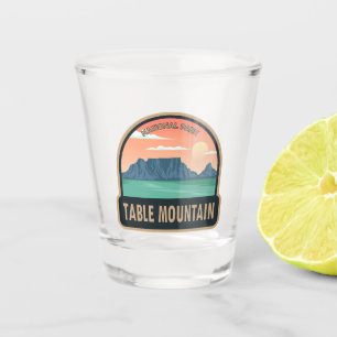 Table Mountain Nationalpark Südafrika Vintag Schnapsglas