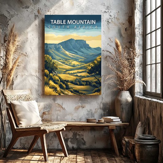 Table Mountain South Africa Canvas Print Leinwanddruck