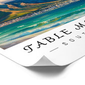 Table Mountain South Africa Wall Art, Cape Town Po Poster (Ecke)