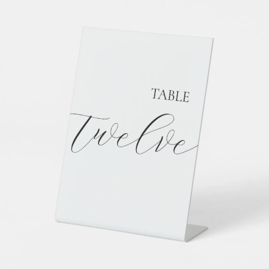 Table Number 12 Sockelschild (Vorderseite)
