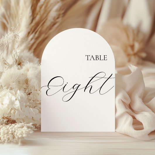 Table Number Eight Card Einladung