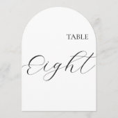 Table Number Eight Card Einladung (Vorderseite)