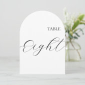 Table Number Eight Card Einladung (Stehend Vorderseite)