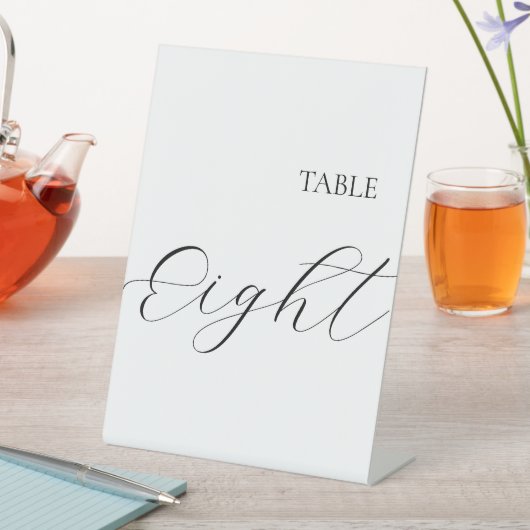 Table Number Eight  Sockelschild (In Situ)