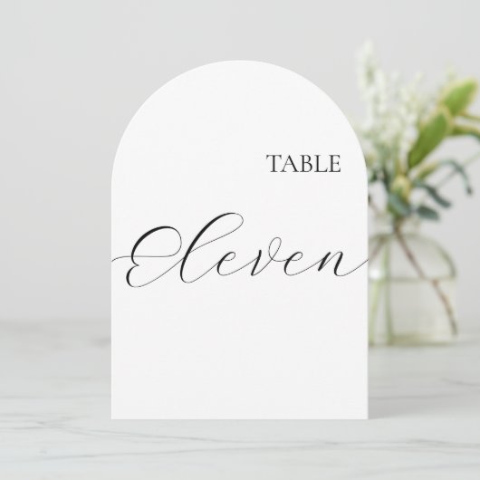 Table Number Eleven Card Einladung (Stehend Vorderseite)