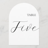 Table Number Five Card Einladung (Rückseite)