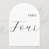 Table Number Four Card Einladung (Vorderseite)
