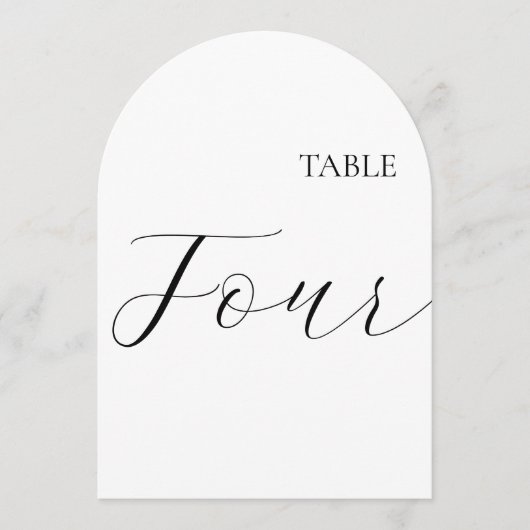Table Number Four Card Einladung (Vorderseite)