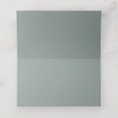 Table Number Minimal Sage Green Platzkarte (Innenseite Aufgefaltet)