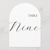 Table Number Nine Card Einladung (Rückseite)
