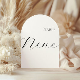 Table Number Nine Card Einladung
