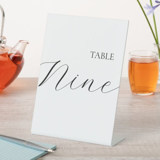 Table Number Nine  Sockelschild (In Situ)