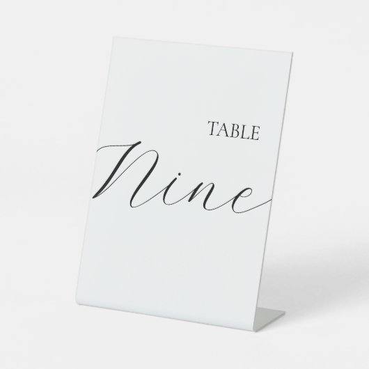Table Number Nine Sockelschild (Vorderseite)
