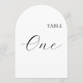 Table Number One Card Einladung (Vorderseite)