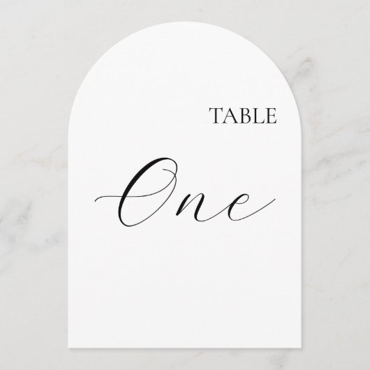 Table Number One Card Einladung (Vorderseite)