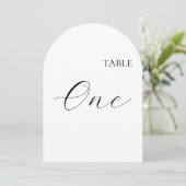Table Number One Card Einladung (Stehend Vorderseite)