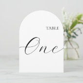 Table Number One Card Einladung (Stehend Vorderseite)