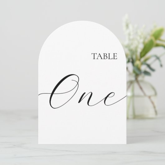Table Number One Card Einladung (Stehend Vorderseite)