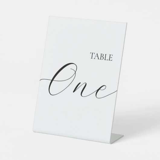 Table Number One  Sockelschild (Vorderseite)