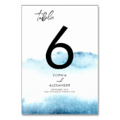 Table number signs for a Modern Wedding.  Tischnummer (Rückseite)