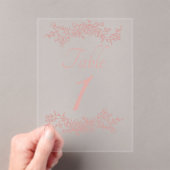 Table Number Simple Minimalist Clear Acryleinladungen (Insitu (Handheld))