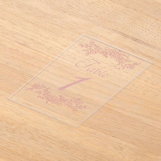 Table Number Simple Minimalist Clear Acryleinladungen (Ablage )