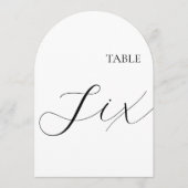 Table Number Six Card Einladung (Vorderseite)