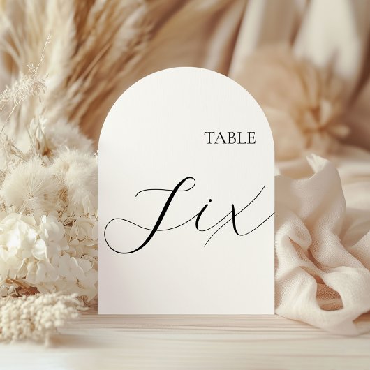 Table Number Six Card Einladung