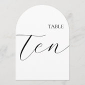 Table Number Ten Card Einladung (Vorderseite)